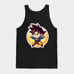 chibi Adventure: Goku and the Glowing Dragon Ball Tank Top